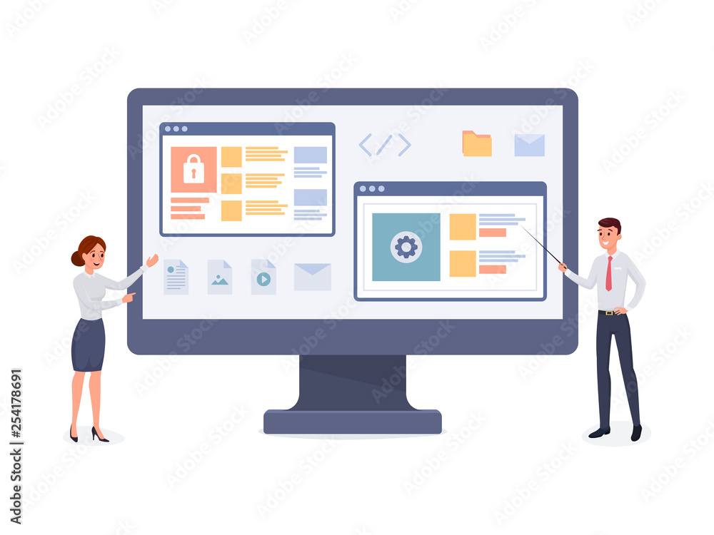 People pointing to monitor People pointing to monitor
