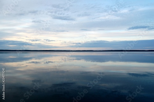 Mirror lake in the evening