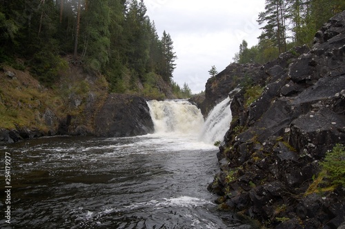 waterfall "Kivach", Karelia