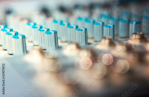 Sound Recording Studio Mixer with buttons