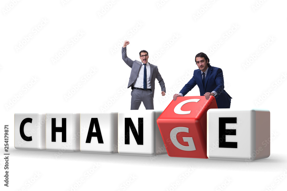 Businessman in change and chance concept Businessman in change and chance concept