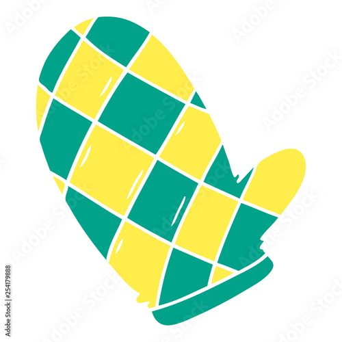 cartoon doodle of an oven glove