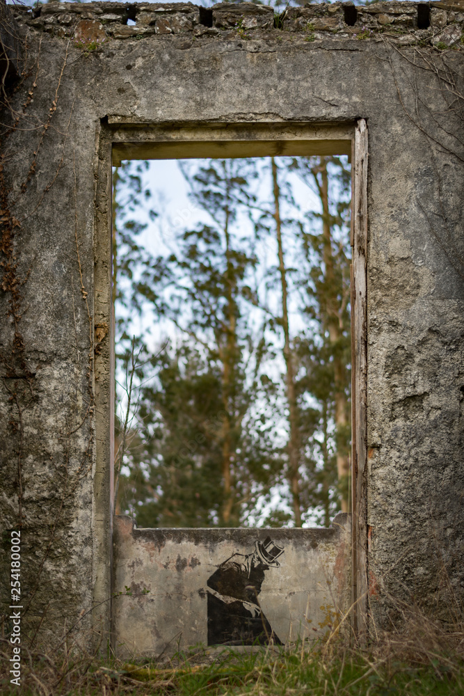 Fototapeta premium Antiguo sanatorio abandonado sin terminar de Oza dos Ríos