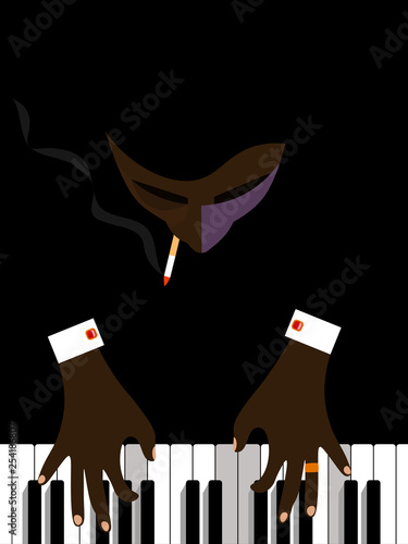 Pianist playing the piano
