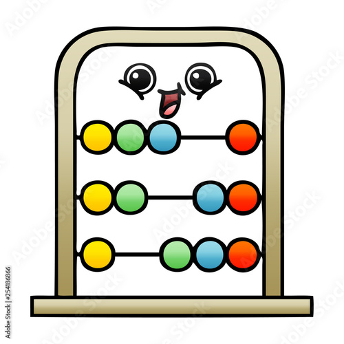 gradient shaded cartoon abacus