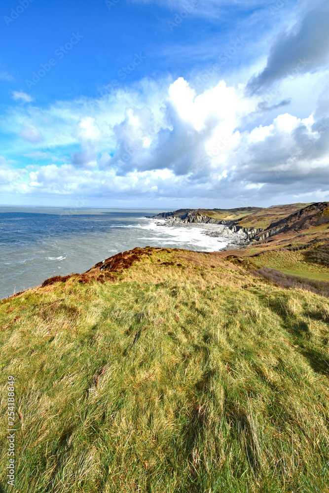 View from Morte Point headland, looking east to Bull Point.