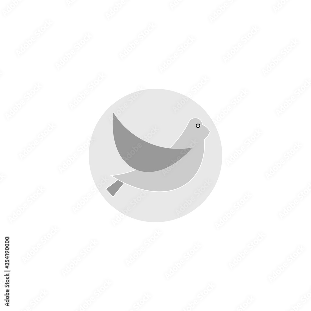 the bird's logo is gray the bird's logo is gray