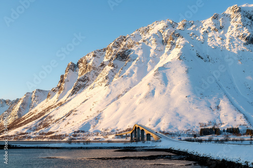 Lofoten Bride in Winter, Lofoten, Norway, Europe photo