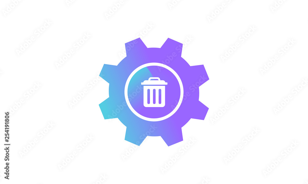 setting icon concept,setting icon with delete icon. modern gradient style vector icon setting icon concept,setting icon with delete icon. modern gradient style vector icon