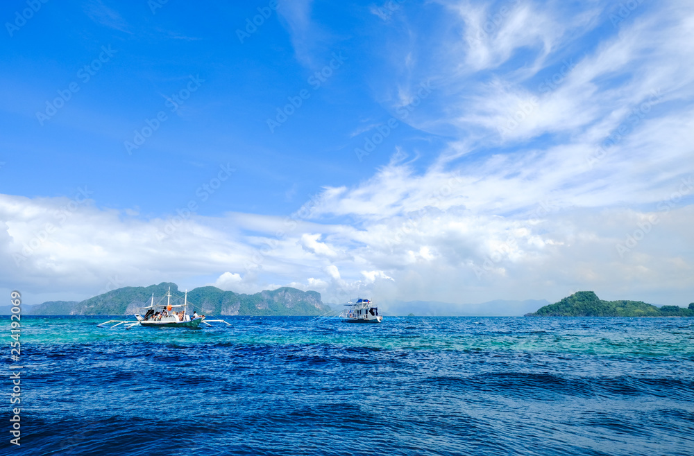 Seascape of Coron Island, Philippines Seascape of Coron Island, Philippines