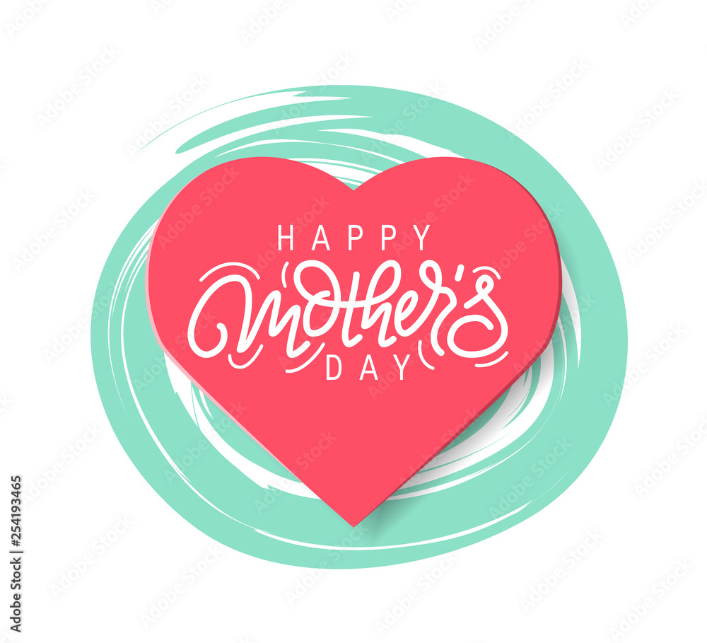 Mothers day lettering written by brush pen Mothers day lettering written by brush pen