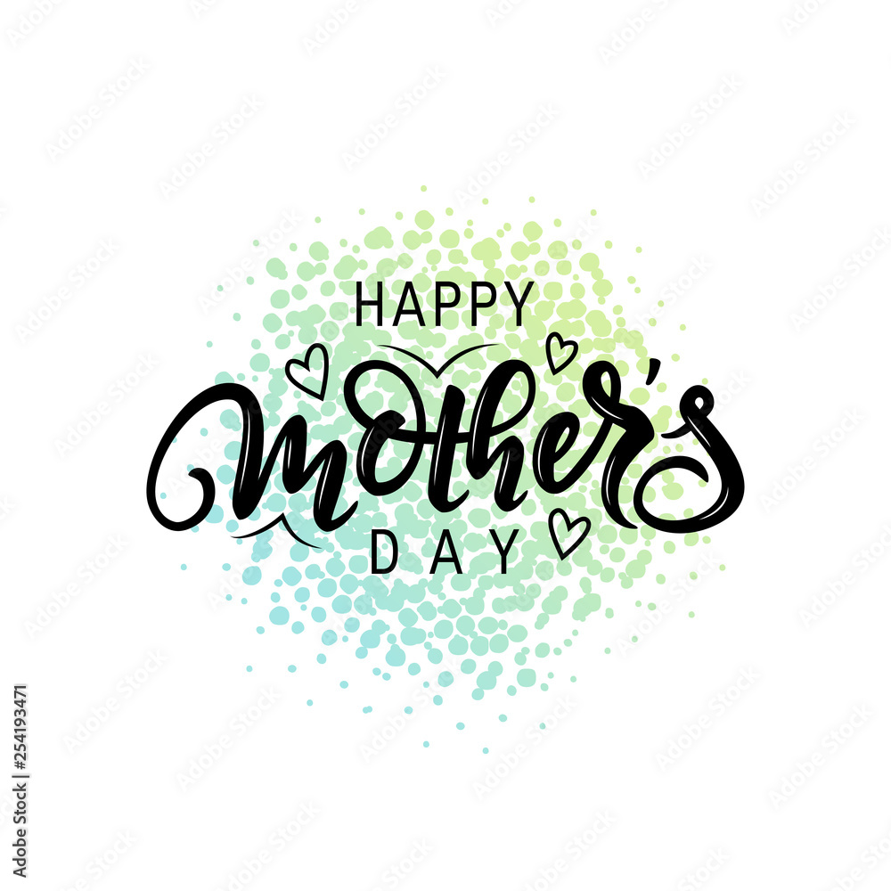 Mothers day lettering written by brush pen Mothers day lettering written by brush pen