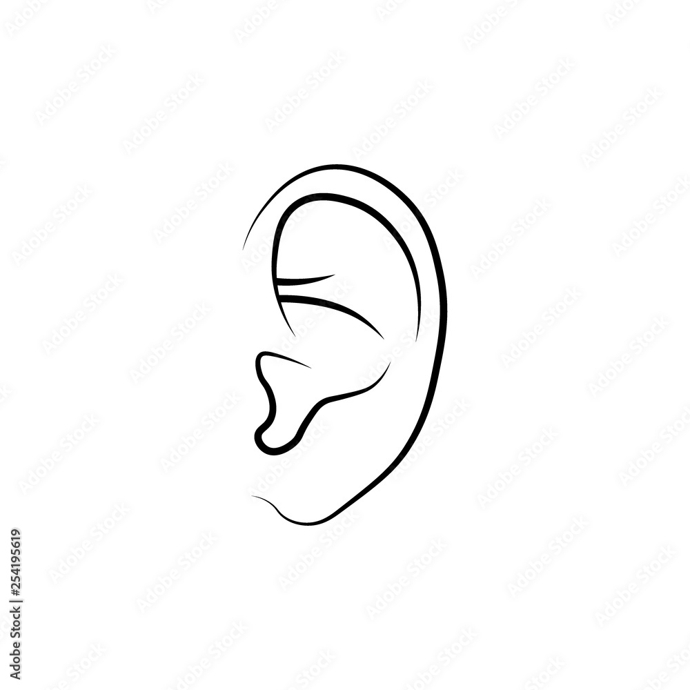 Vector line ear Icon Vector line ear Icon