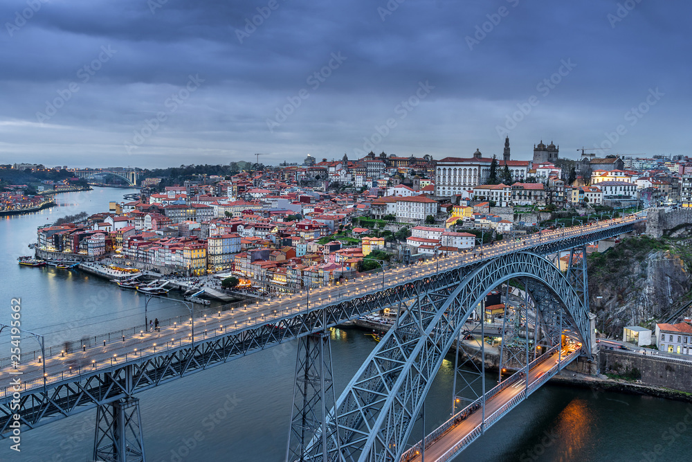 Dom Luis bridge in Porto Portugal