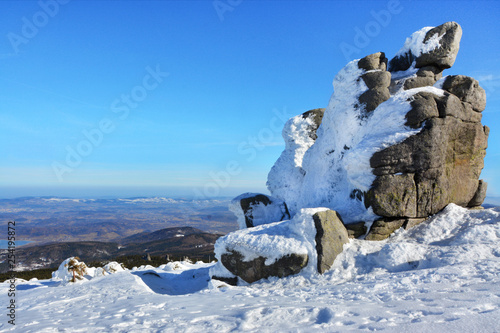 Wallpaper Mural piękny górski krajobraz, Sudety zimą Torontodigital.ca