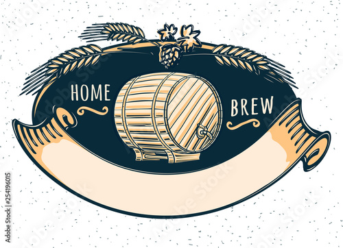 Home brew craft beer emblem