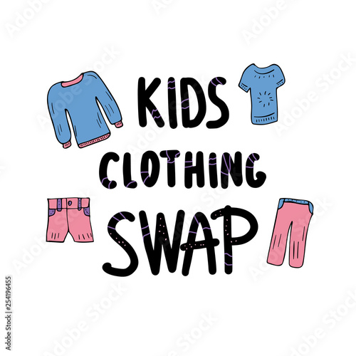 Swap hanwritten lettering. Vector concept design. 