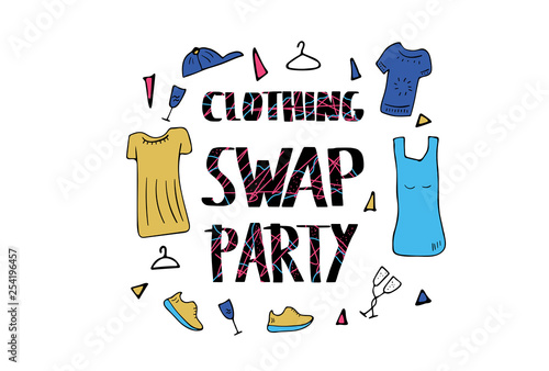 Swap hanwritten lettering. Vector concept design. 