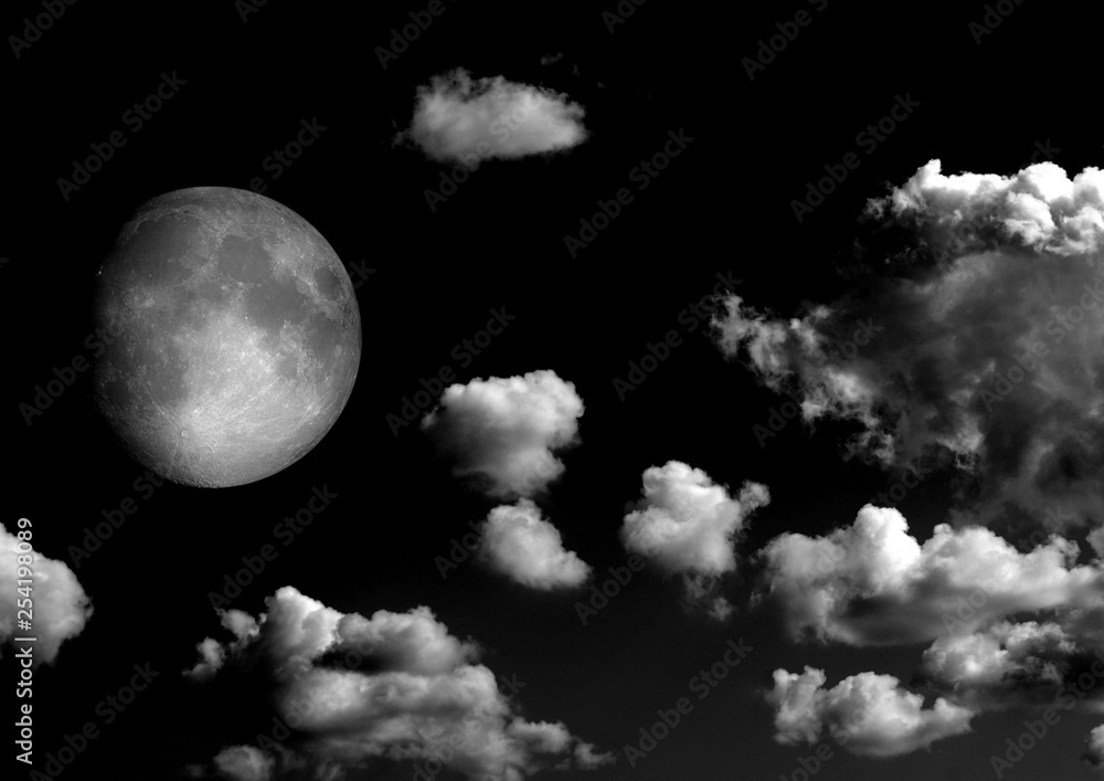 Obraz premium The moon in the night sky