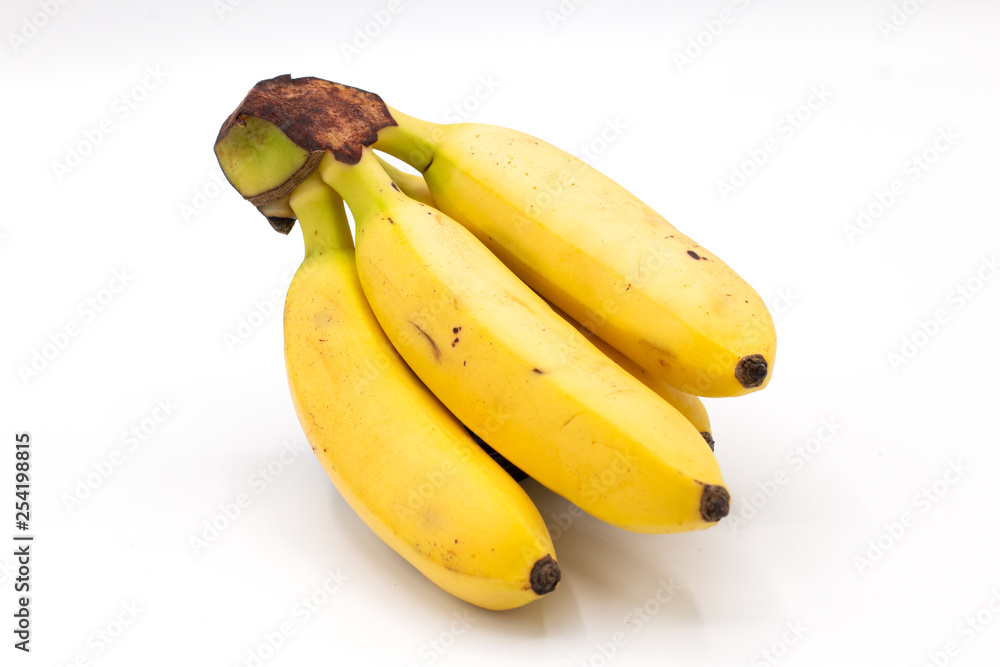 bunch of bananas isolated on white background