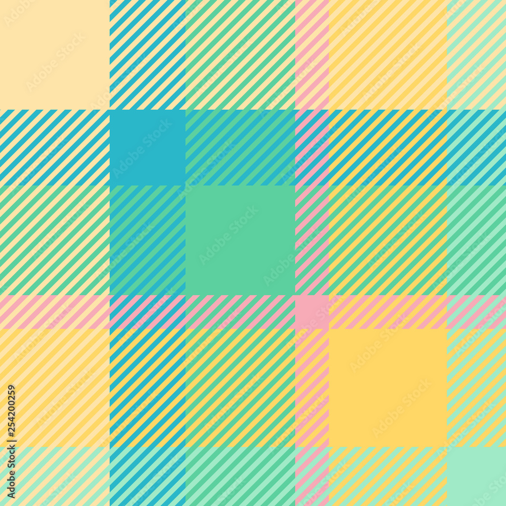 Plaid or tartan vector is background or texture in many color Plaid or tartan vector is background or texture in many color