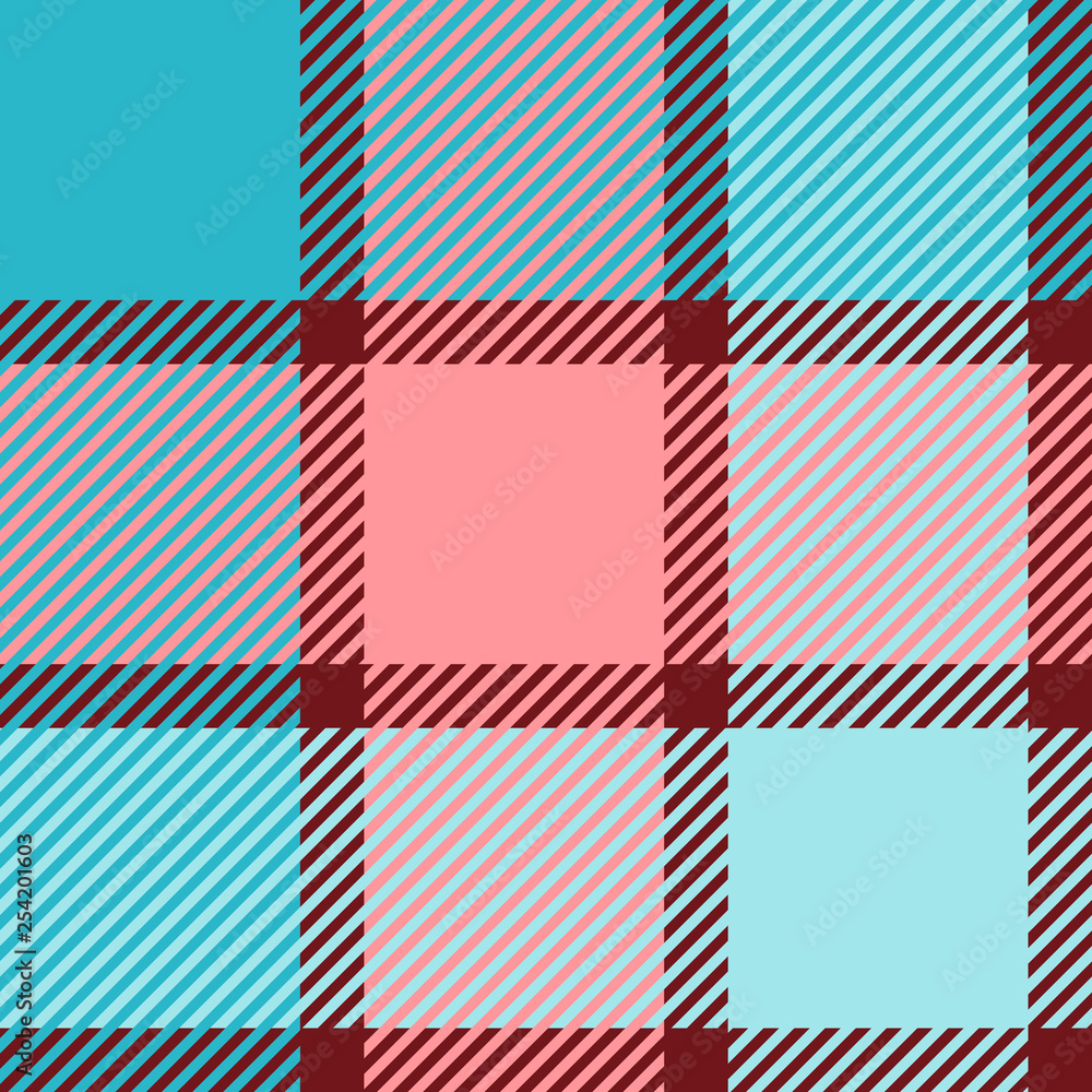 Plaid or tartan vector is background or texture in many color Plaid or tartan vector is background or texture in many color