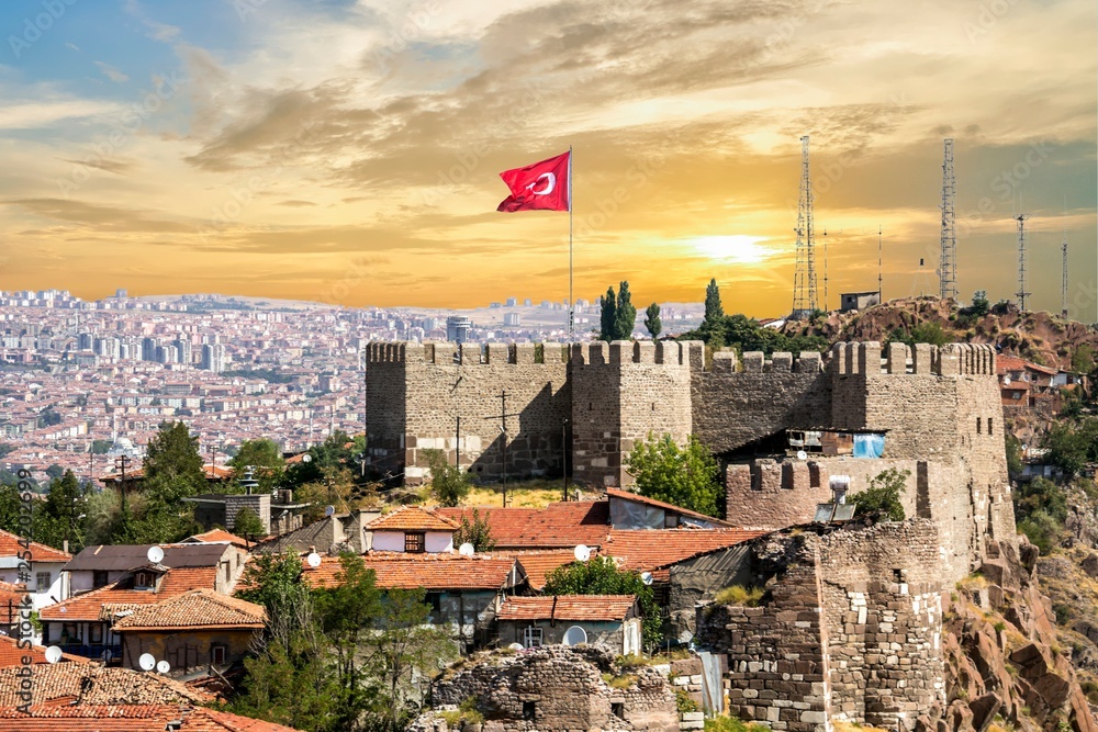 Ankara Castle, Ankara capital city of Turkey Stock Photo Adobe Stock