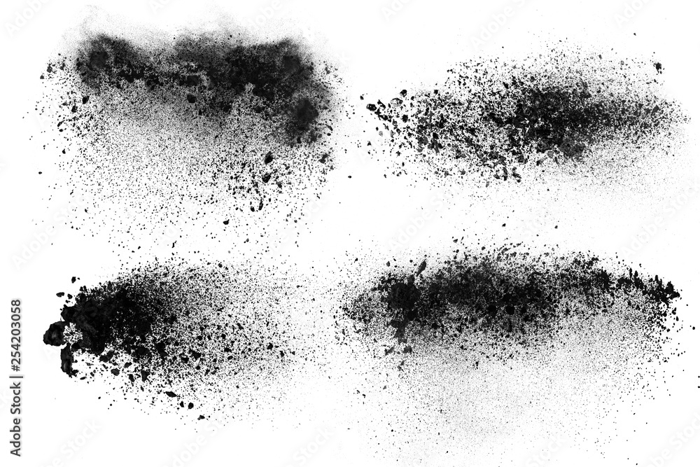 Abstract design of set dark powder explosion Abstract design of set dark powder explosion