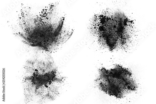 Abstract design of set dark powder explosion