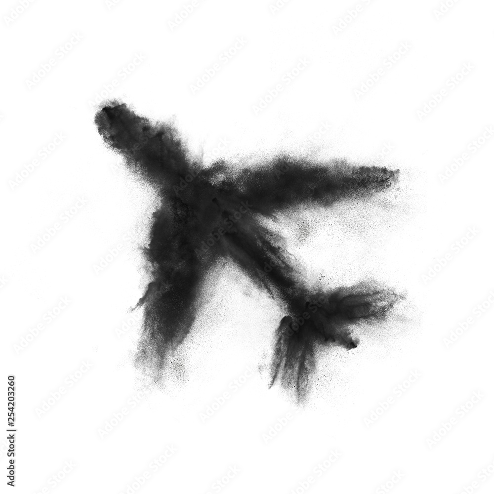 Abstract design of dark powder explosion Abstract design of dark powder explosion