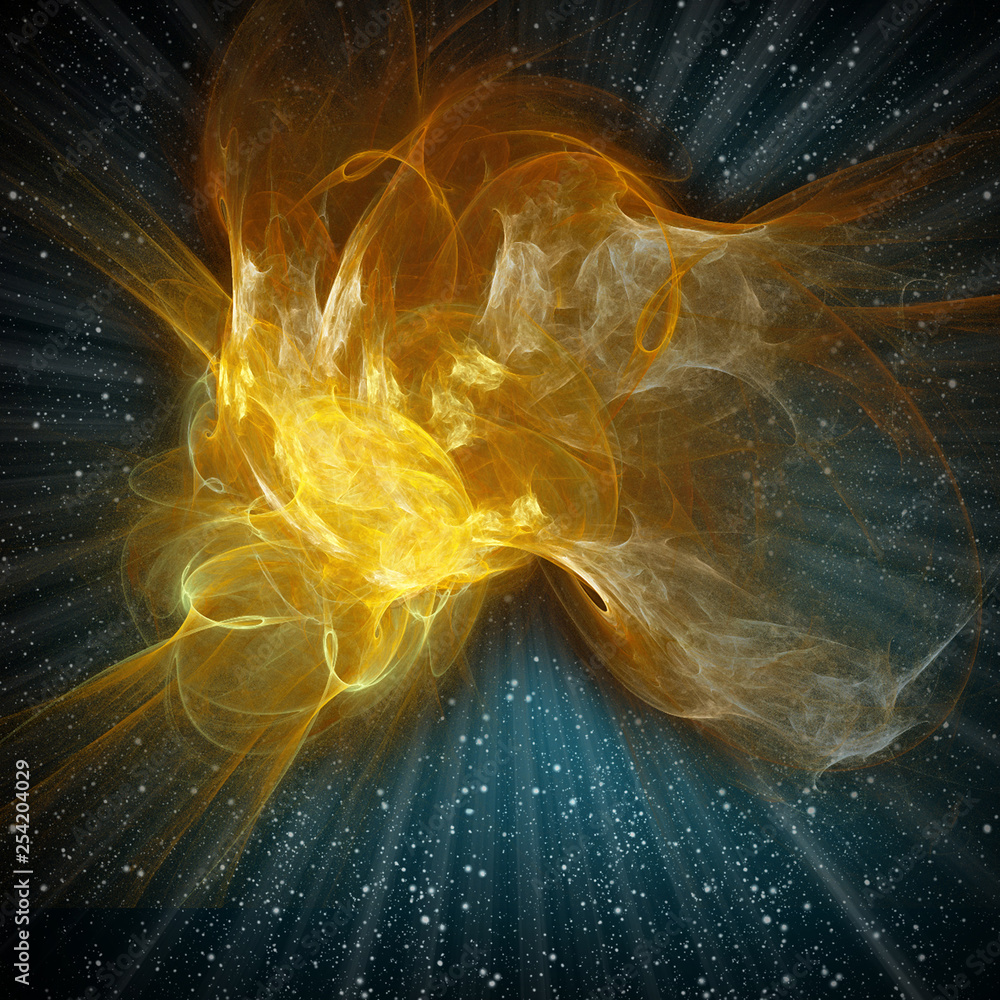 Glow Of Space Energy Fantasy Abstract Background Beautiful Pattern Illustration With Cosmos Stars And Plasma Clouds Fractal Design And Art Of Cosmos Concept Stock Illustration Adobe Stock