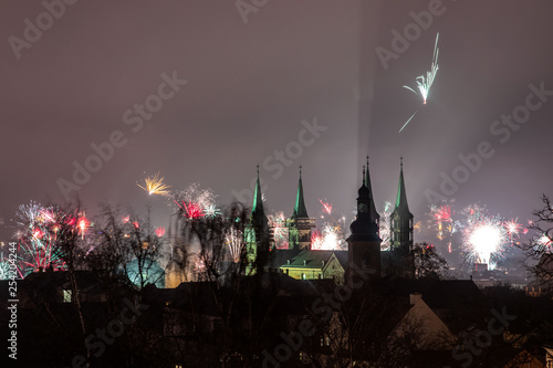 Silvester über Bamberg