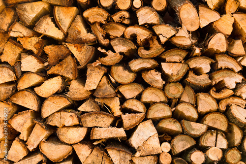 Firewood. Natural background