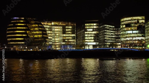 London England City Hall lit up at night photo