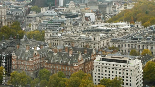 London aerial of HMRC and beautiful architecture.