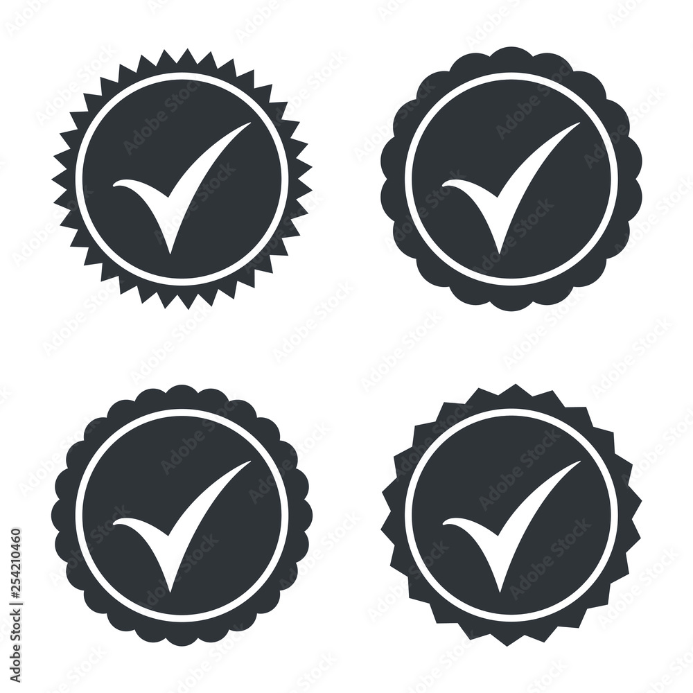 Approved icon. Profile Verification. Accept badge. Quality icon. Check ...