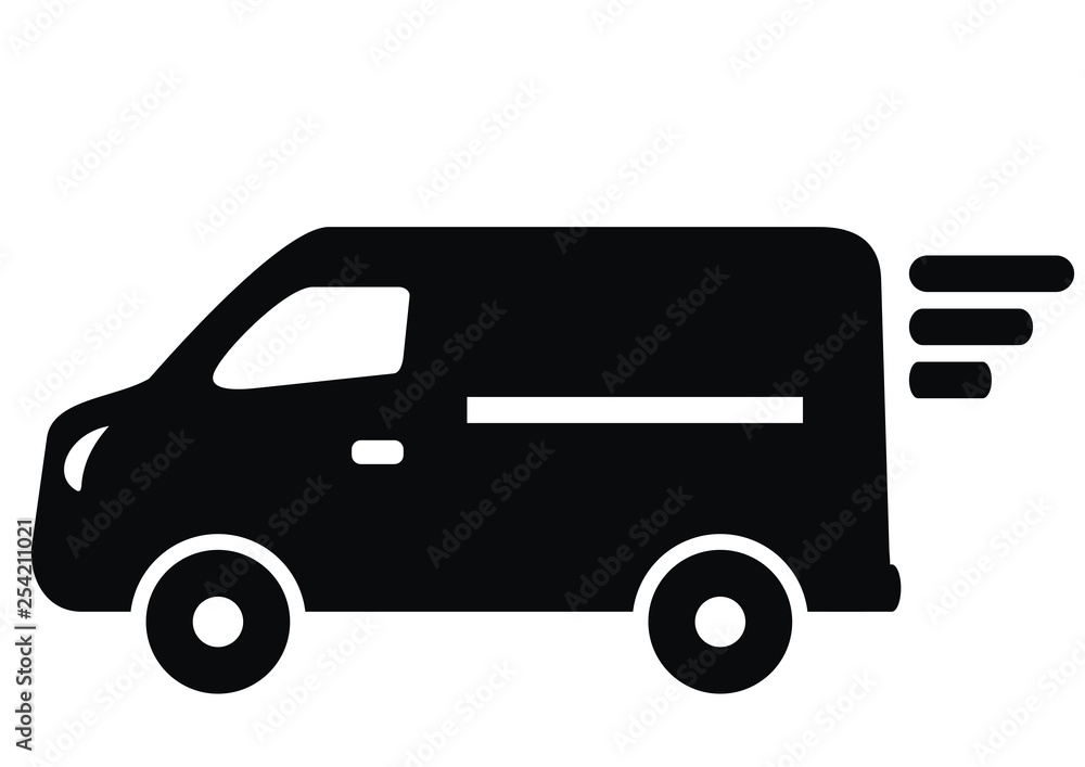black silhouette of pickup, transport services, vector icon black silhouette of pickup, transport services, vector icon