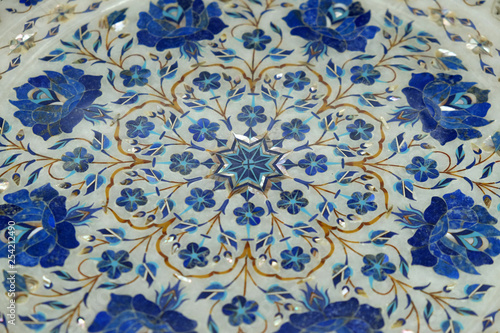 Traditional colorful floral marble tabletops for sale in Agra  Uttar Pradesh  India 