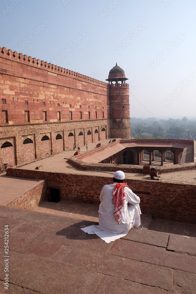 Obraz premium Historical city constructed by Mughal emperor Akbar in Fatehpur Sikri, Uttar Pradesh, India 