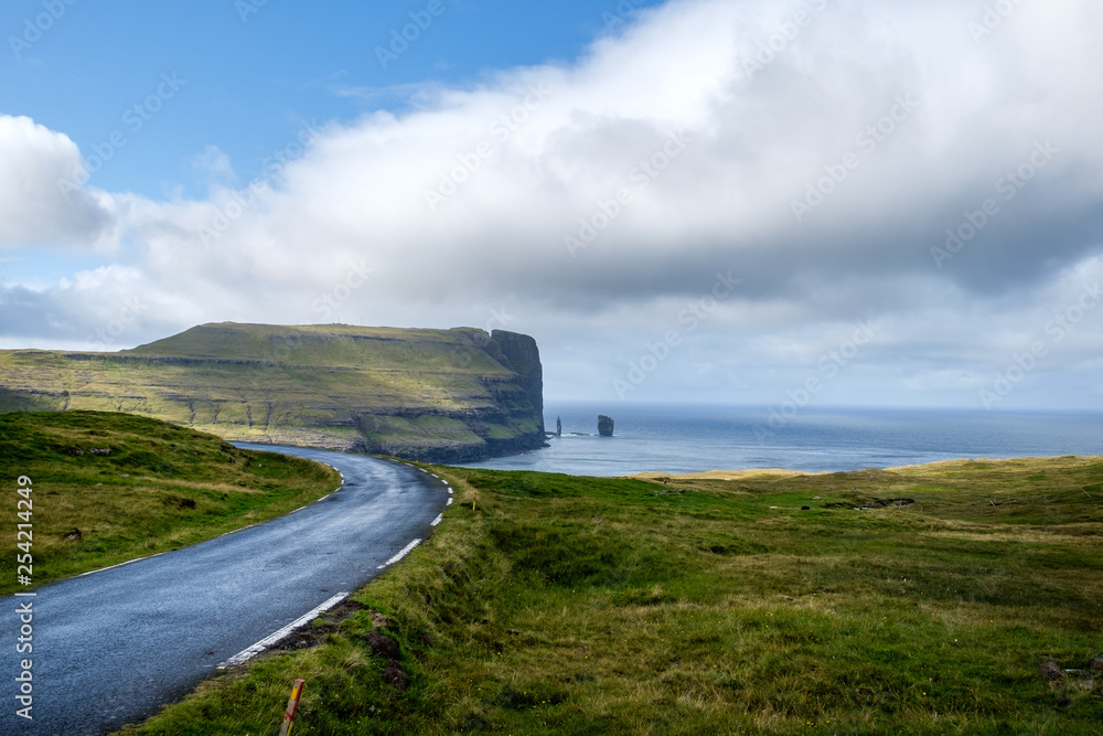 Scenic Road in the Faroe Islands