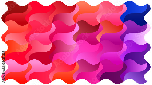 Colorful Bright Trendy Backdrop Design with Waves