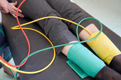 Photography Peripheral artery disease measuring for patient ankle brachial index (ABI) test