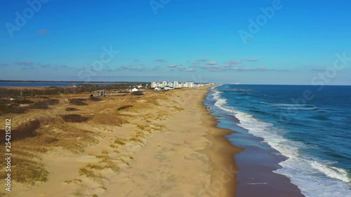 4k Aerial Drone  shot, Sandbridge  Virginia beach coastline photo