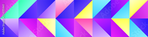 Bright Colors Geometric BG Design with Triangle