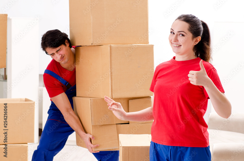 Professional movers doing home relocation Professional movers doing home relocation