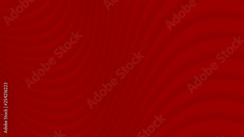 Abstract background of gradient curves in red colors