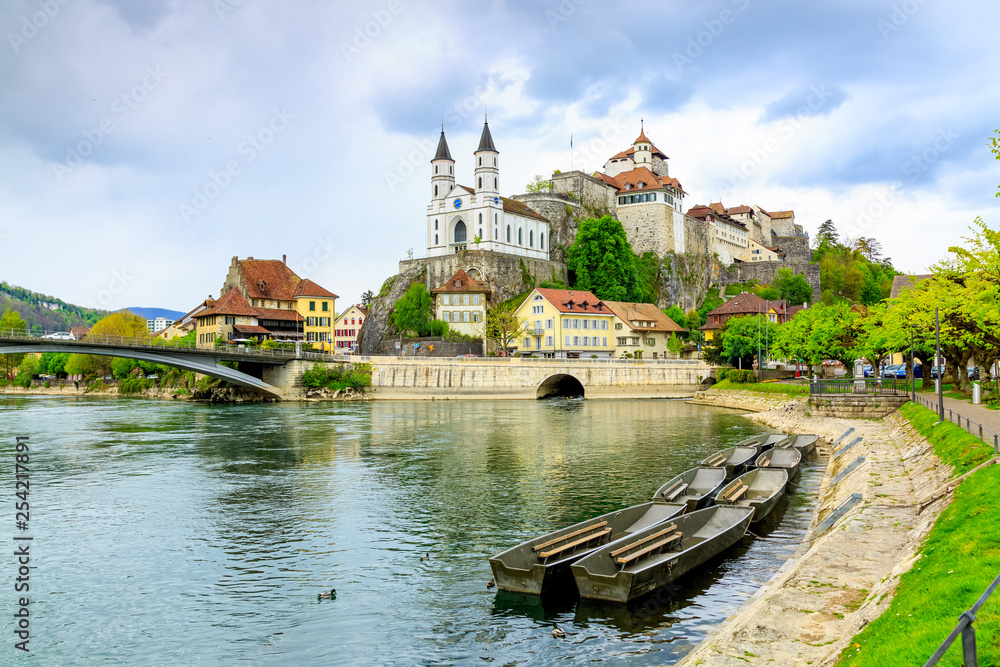 Fototapeta premium Aarburg old town in canton of Aargau, Switzerland