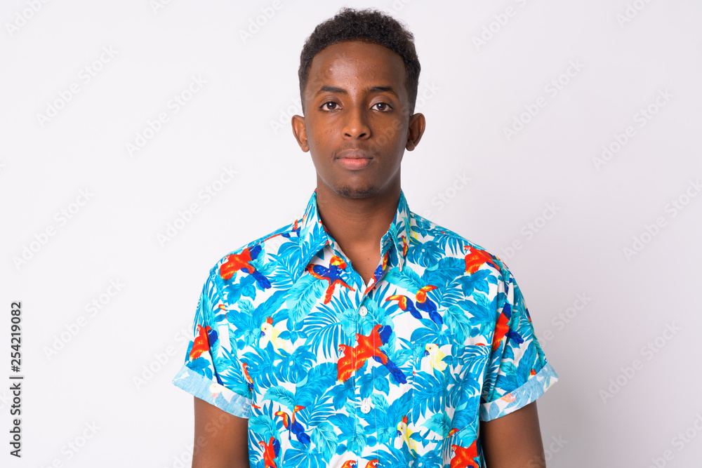 Young African tourist man with Afro hair Young African tourist man with Afro hair