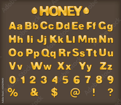 gold honey font