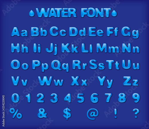 Blue water font © Oleg